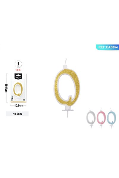 MC Micostore Lumanari aniversare pentru tort PartyGo cifra 0, 10.5cm, alba cu...