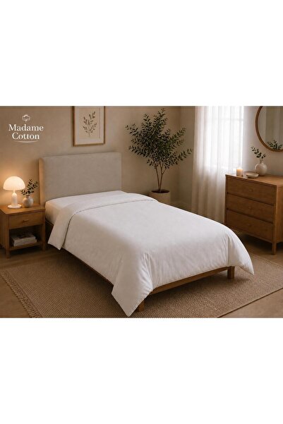 Madame Cotton White Duvet Cover & Quilt Cover Single Size