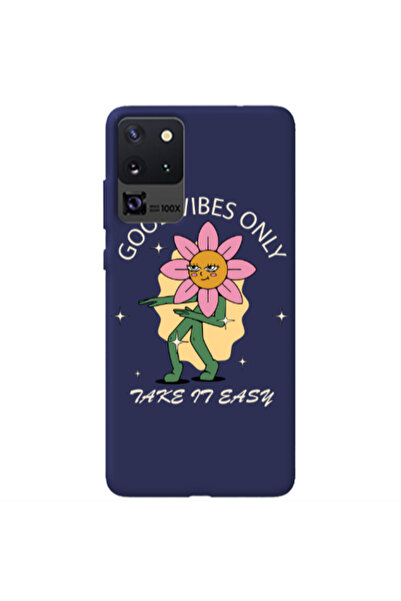 Other Samsung S20 Ultra Good Vibes Only Dark blue Colored Silicone TPU Θήκη