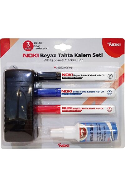 MC Micostore Set pentru tabla Noki 1664SET, varf rotund, 3 culori (negru, alb...