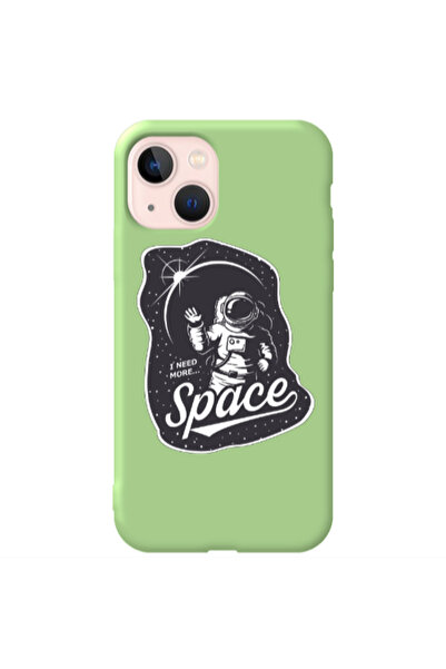 Other Apple iPhone 13 I need more spacee Light Green Colored Silicone TPU Θήκη
