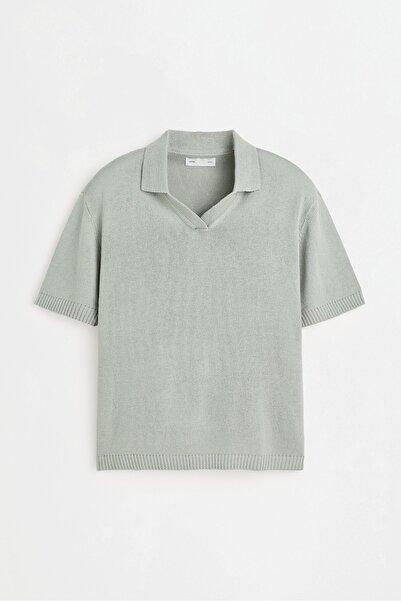 LEFTIES Keten karışımlı polo yaka t-shirt