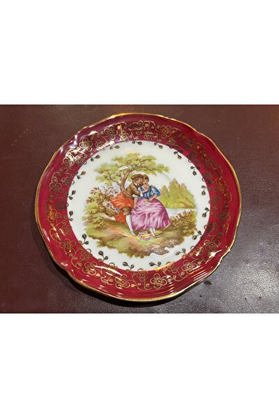 tayfuntufan Limoges Porcelain Decorative Plate - 14.5 cm in Diameter