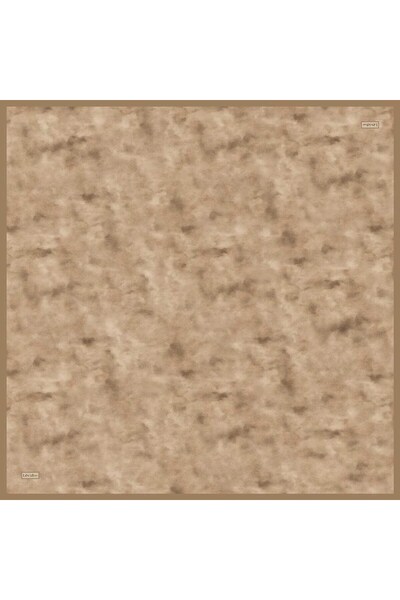 Levidor Milk Coffee Vintage Pattern Twill Silk Scarf
