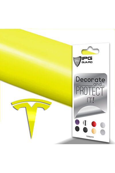 Ipg Set of 8 Custom Cut Logo Stickers for Tesla Model Y Steering Wheel Front ...