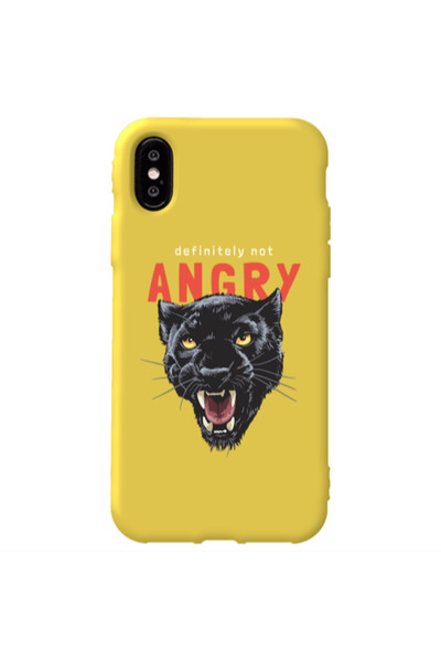Other Apple iPhone Xs Pointed teeth Yellow Colored Silicone TPU Θήκη