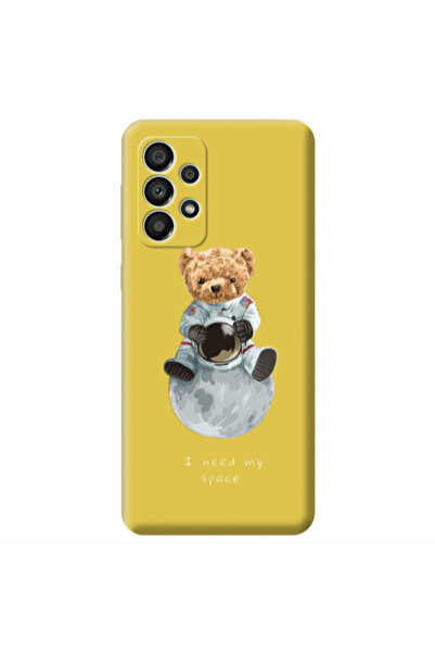 Other Samsung A53 Bear in space Yellow Colored Silicone TPU Θήκη