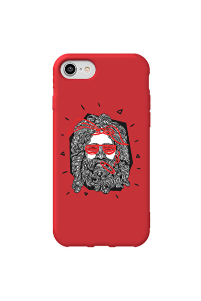 Other Apple iPhone SE 2020 Cool glasses Red Colored Silicone TPU Θήκη