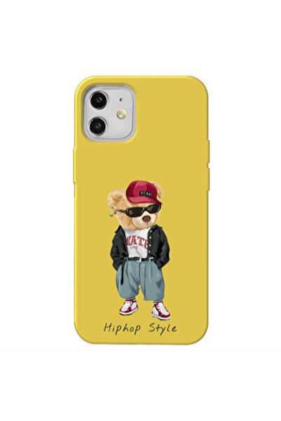 Other Apple iPhone 12 Hip hop style Yellow Colored Silicone TPU Θήκη