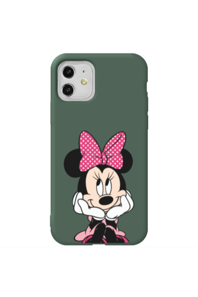 Other Apple iPhone 11 Minnie 2 Dark Green Colored Silicone TPU Θήκη