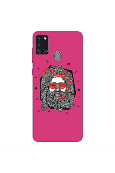Other Samsung A21S Cool glasses Fuchsia Colored Silicone TPU Θήκη