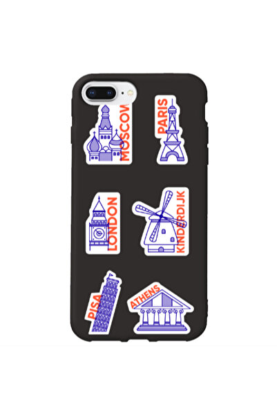 Other Apple iPhone 7 Plus Pisa Athens Black Colored Silicone TPU Θήκη