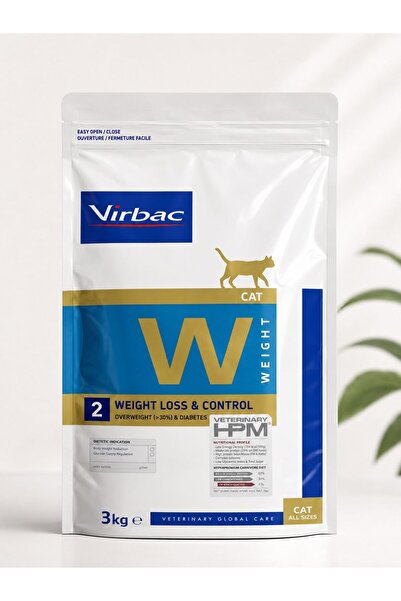 Virbac Veterinary HPM Diets Cat Weight Loss & Control 2 (W2) Kedi Maması – 3 kg