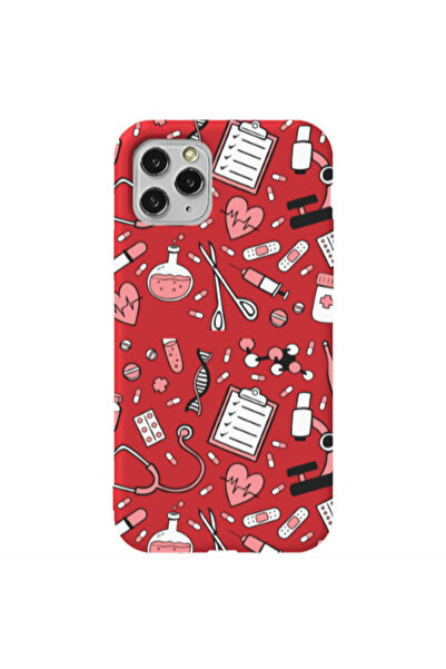 Other Apple iPhone 11 Pro Laboratory Red Colored Silicone TPU Θήκη
