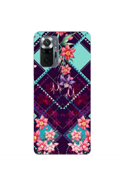 Other Xiaomi Redmi Note 10 Pro 4G Checkered flowers Transparent Silicone TPU ...