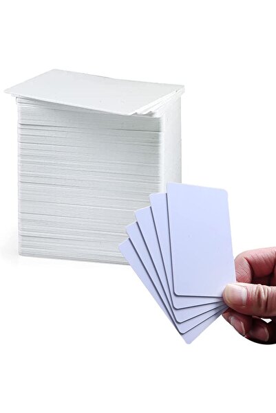 GENERAL 100 Pcs White PVC ID Cards 85 x 54 mm (CR80), 0.76 mm Thick, Suitable...