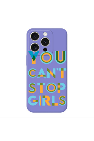 Other Apple iPhone 15 Pro Max You Cant Stop Girls Purple Colored Silicone TPU...