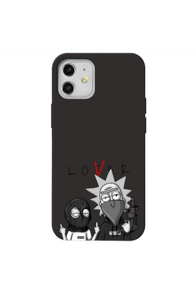 Other Apple iPhone 12 Rick Loser Black Colored Silicone TPU Θήκη