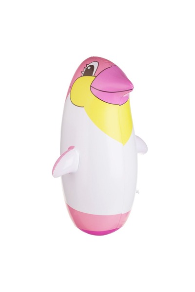 Z Store Sac de box gonflabil Pinguin, Roz și Galben, 48 cm, Vârsta 3+