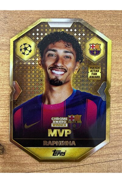 Panini Match Attax Raphinha Chrome Award Card Mvp 2025/26 Season