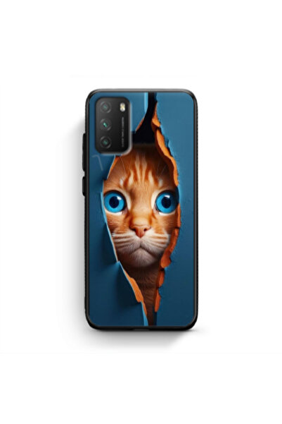 Other Xiaomi Poco M3 Cat Blue Eyes Black Glossy Θήκη