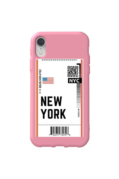 Other Apple iPhone Xr New York NYC Pink Colored Silicone TPU Θήκη