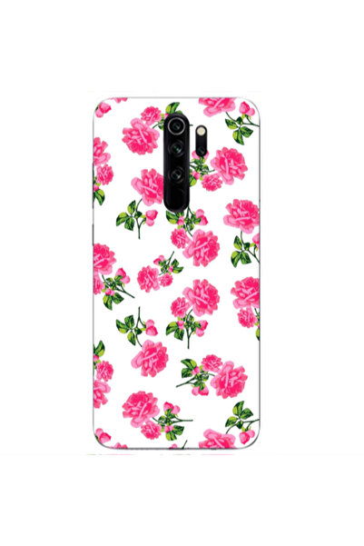 Other Xiaomi Redmi Note 8 Pro Roses White Transparent Silicone TPU Θήκη
