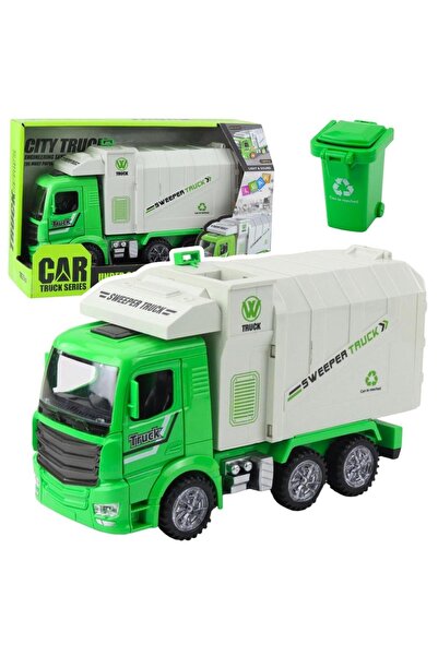 LeanToys Masinuta Smieciarka urbana multicolor 28cm lumina sunet