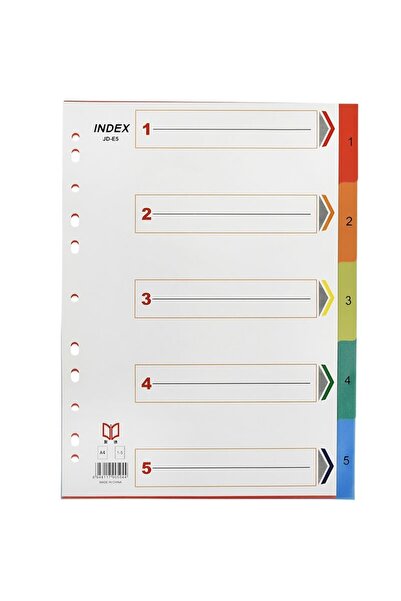 MC Micostore Plastic divider, A4, Top Bottom Set of 5 colors