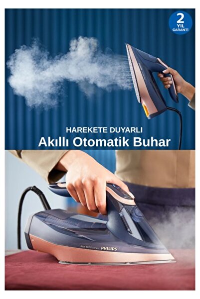 Philips Azur 8000 Serisi OptimalTemp Teknoloji ile Sıfır Yanık Riski Buharlı ...