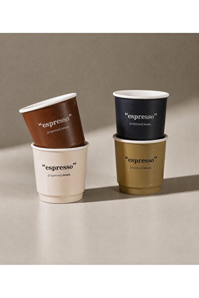 Ulus Home 4-Piece Espresso Porcelain Coffee Cup Set