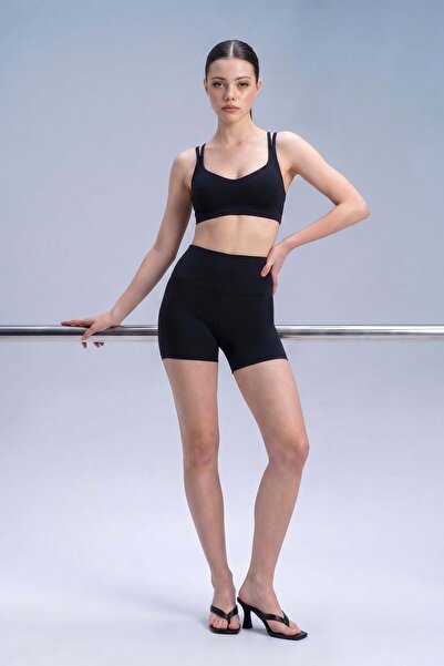 DARK SEER Ds Lara Black Short Shorts Tights High Waist, Gathering and Stretch...