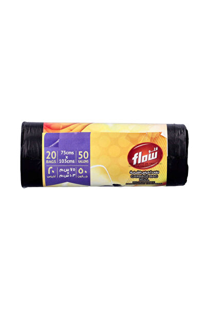 Flow Garbage Bag Rolls Black 75x103cm 20's