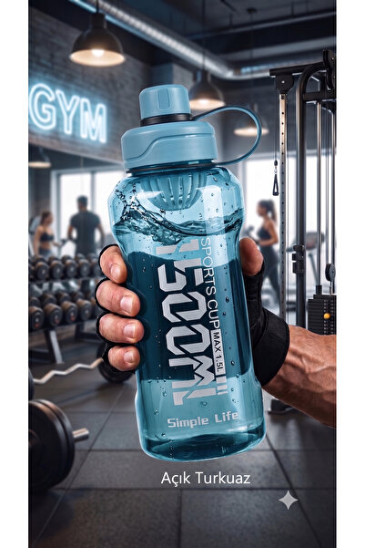 Duffa 1500 ml Sporcu Su Matarası Fitness Su Matarası Gym Matara İç Süzgeçli S...