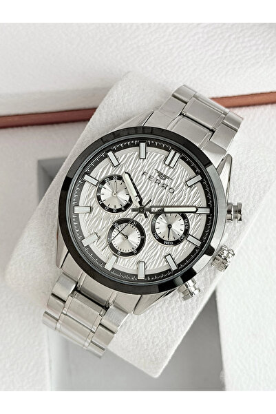 FERRO Silver Steel Cord Men's Wristwatch Fm43050A-A Functions Active Waterpro...