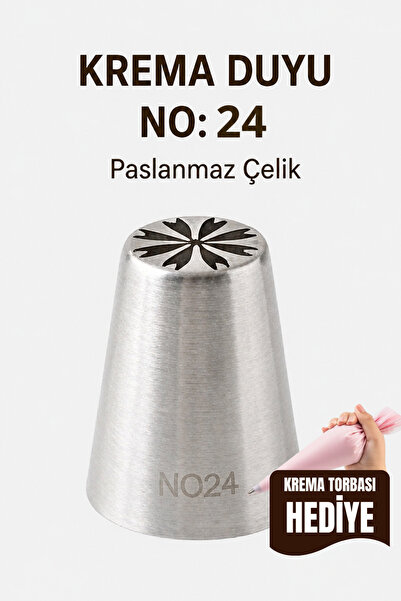 VAN VLECK Paslanmaz Çelik Rus Duyu No: 24 – Krema Sıkma Ucu, Pasta, Cupcake v...