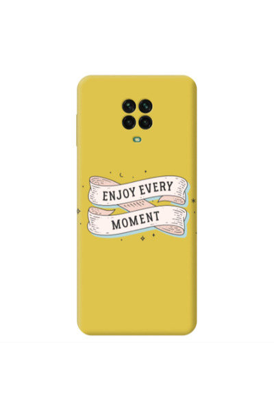 Other Xiaomi Redmi Note 9 Pro Enjoy Every Moment 2 Yellow Colored Silicone TP...