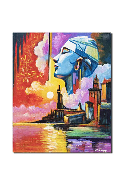 artnova Модерна ръчно рисувана картина, Възпоменания, 50x40 см, маслени бои в...