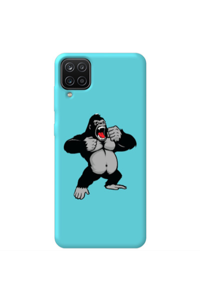 Other Samsung A12 Angry Gorilla2 Turquoise Colored Silicone TPU Θήκη
