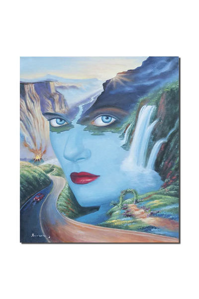 artnova Ръчно рисувана картина, На пътя на живота, 60x50см маслена на платно,...