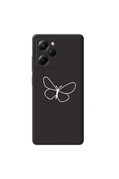 Other Xiaomi Poco X5 Pro butterfly Black Colored Silicone TPU Θήκη