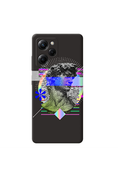 Other Xiaomi Poco X5 Pro Statue pixels Black Colored Silicone TPU Θήκη