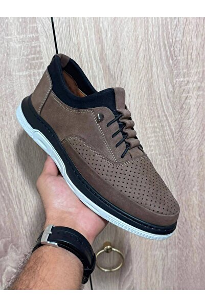 Greyybull Shoes حذاء كاجوال رجالي من جلد نوبوك مينك