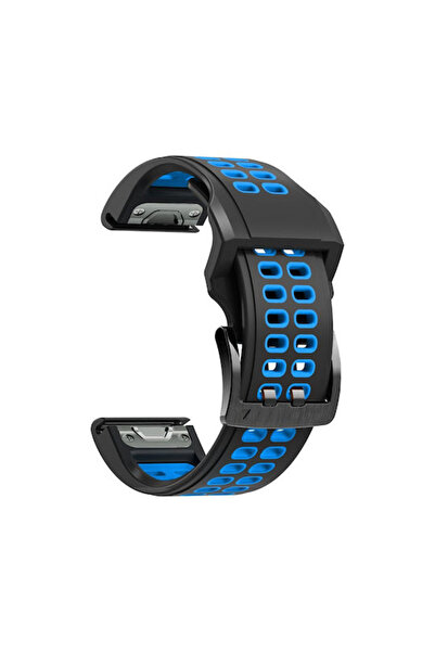 OEM Λουράκι Σιλικόνης Δίχρωμο Διάτρητο για Garmin Fenix 5 6 6 Pro 7 8 47mm Μπ...