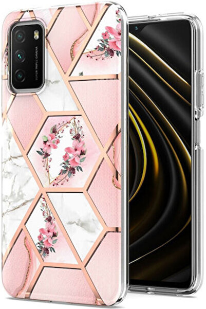 OEM Προστατευτική Θήκη Σιλικόνης Xiaomi Poco M3 Ροζ Μάρμαρο Κωδικός: 01XIA2313