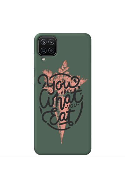 Other Samsung A12 You are What You Eat Dark Green Colored Silicone TPU Θήκη