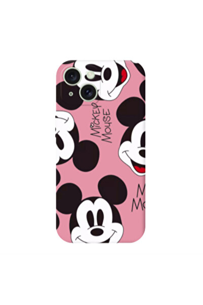 Other Apple iPhone 15 Plus Mickey Mouse Pink Colored Silicone TPU Θήκη