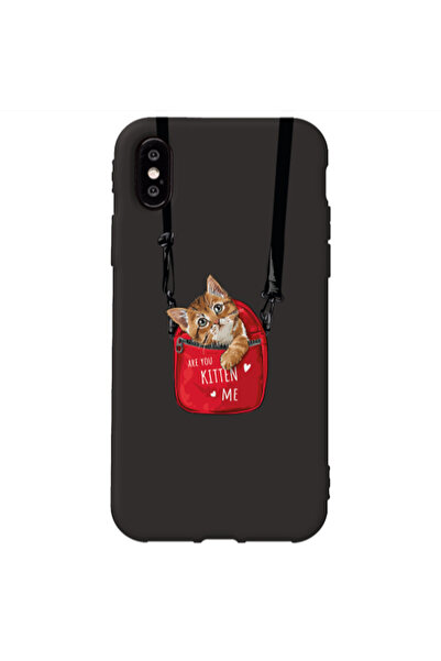 Other Apple iPhone Xs Max Are you kitten Black Colored Silicone TPU Θήκη
