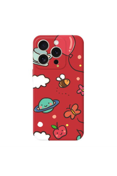 Other Apple iPhone 15 Pro cute little ones Red Colored Silicone TPU Θήκη