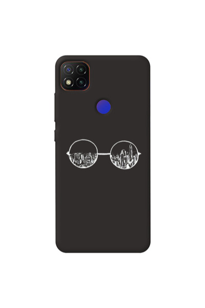 Other Xiaomi Redmi 9c Sunglasses Black Colored Silicone TPU Θήκη